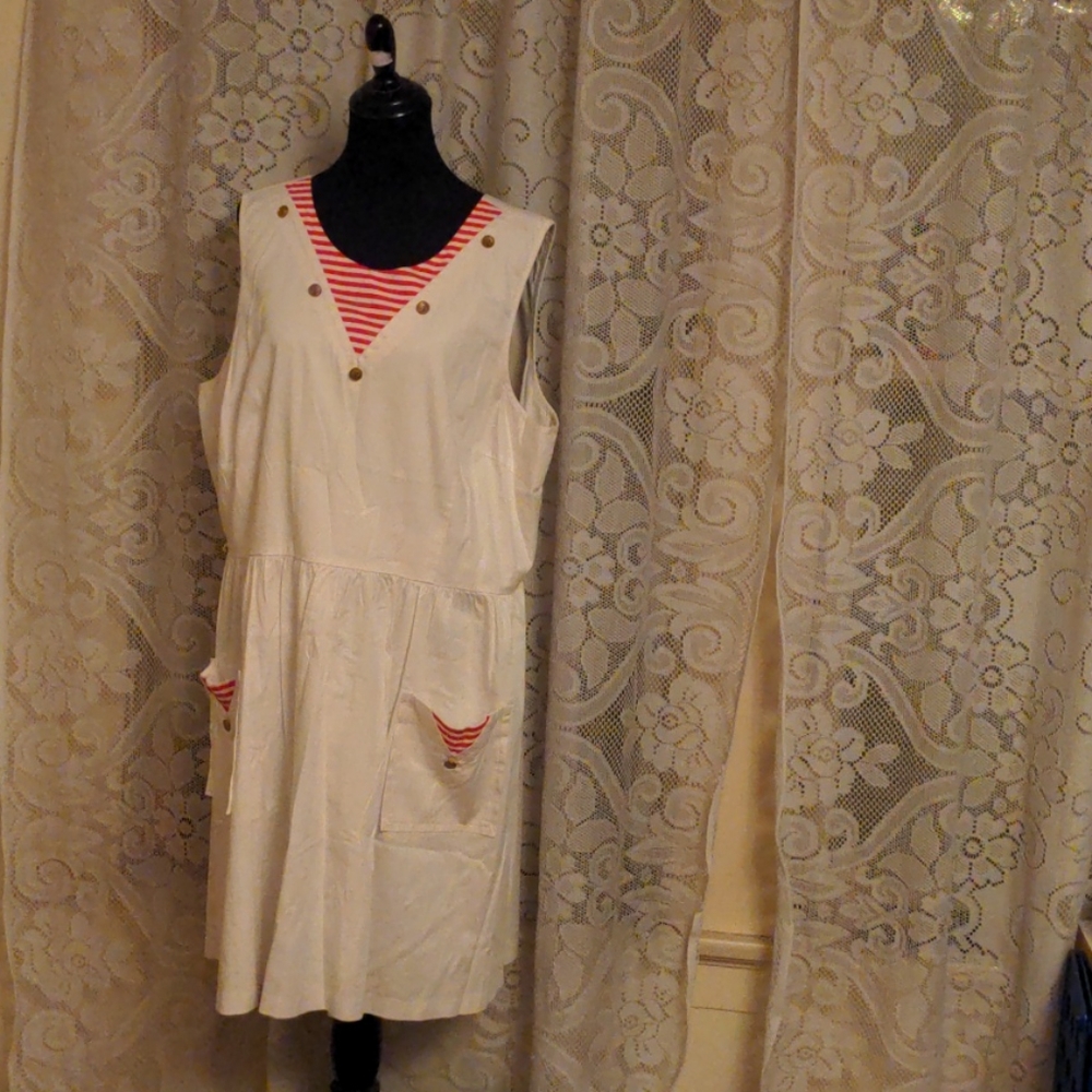 White and red sailor dress